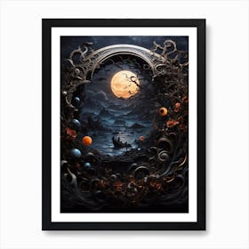 Moon A Art Print