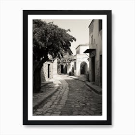 Rhodes Greece Mediterranean Black And White Photography Analogue 3 Art Print