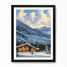 Oberstdorf, Germany Ski Resort Vintage Landscape 3 Skiing Poster Art Print