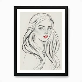 Portrait Of A Young Woman 9 Art Print