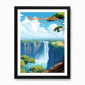 Victoria Falls 6 Travel Poster 3 4 Resize Art Print