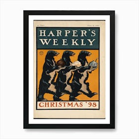 Harper's Weekly, Christmas 98, Edward Penfield Poster