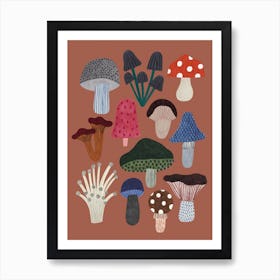 Mushrooms Art Print