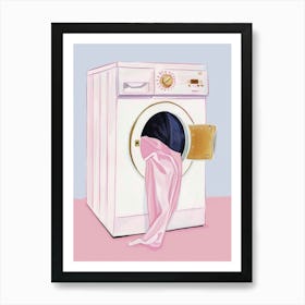 Pink Washing Machine 1 Art Print