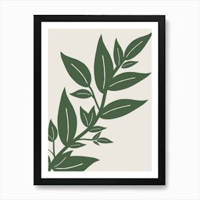 Leaves Green Botanical Art Print