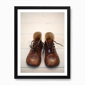 Baby Leather Brogue Boots Art Print