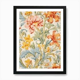 Floral Wallpaper 322 Art Print