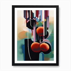 Cherries Abstract Art Print