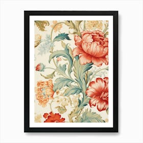 Floral Wallpaper 342 Art Print