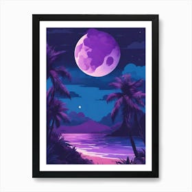 Full Moon At Night 1 Art Print