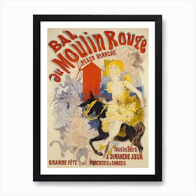 Bal Au Moulin Rouge Place Blanche Art Print