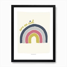 Rainbow In Mustard And Blue Art Print