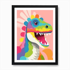 Colourful Dinosaur Herrerasaurus 1 Art Print