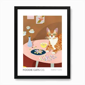 Foodie Cats Co Cat And Candy 2 Art Print