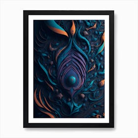 Peacock Feather Art Print