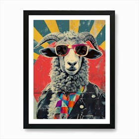 Sheep In Sunglasses Art Print