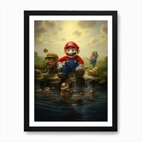 Mario Bros 45 Art Print