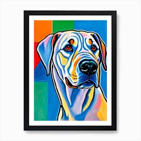 Rhodesian Ridgeback Fauvist Style Dog Art Print