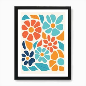 Abstract Floral Pattern 35 Art Print