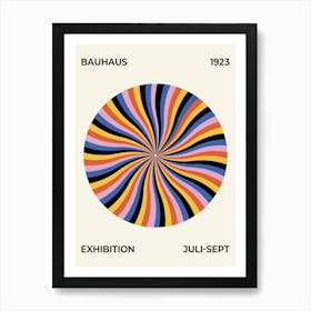 Bauhaus Spiral Exhibition 1923, European, museum, cool, modern, mid century, pop, art, abstract, geometric, colorful Art Print