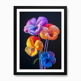 Bright Inflatable Flowers Wild Pansy 1 Art Print