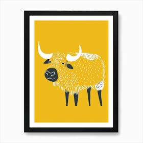 Yellow Buffalo 2 Art Print