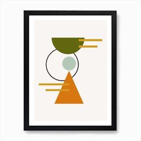 Midcentury Modern Shapes Abstract Poster 2 Art Print