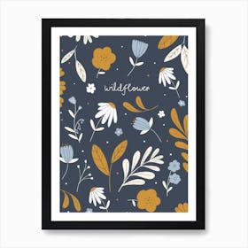 Wildflower Pattern Art Print