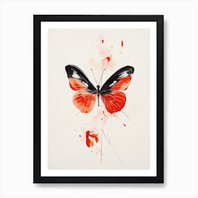 Butterfly in Ink Art Print
