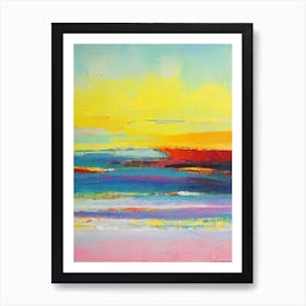 Rhossili Bay, Gower Peninsula, Wales Bright Abstract Art Print