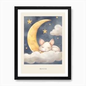 Sleeping Baby Mouse 2 Nursery Poster Art Print