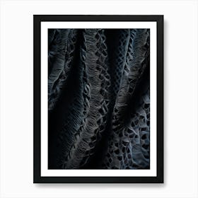 An Up Close View Of An Intricate Lace Texture Detailing The Fine Mesh Of Interwoven Fibers Contras (2) Art Print