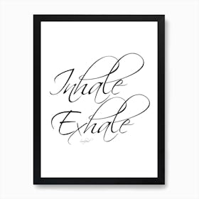 Inhale Exhale I Line Art Print