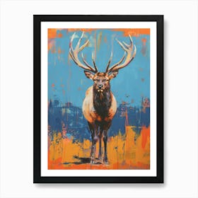 Elk painting 2 Art Print