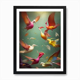 Birds In Flight Art Print