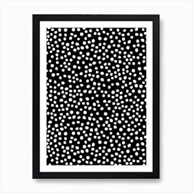 Black Polka Dot Art Print