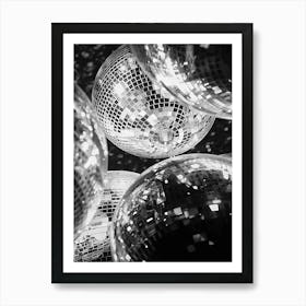 Disco Shining Sparkling Balls Art Print