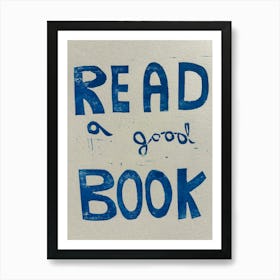 Read A Good Book 1 Art Print