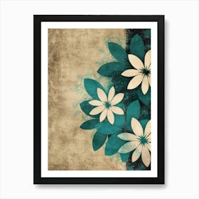 Flowers On A Background Art Print