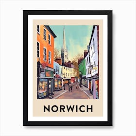 Norwich 2 Vintage Travel Poster Art Print