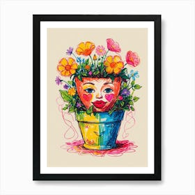 Flowers In A Pot Art Print