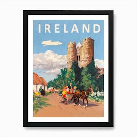 Ireland, Vintage Travel Poster Art Print