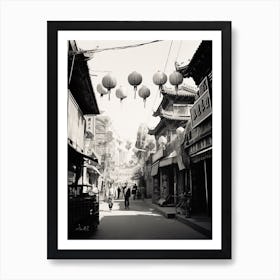 Beijing, China, Black And White Old Photo 3 Art Print
