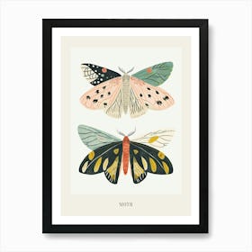 Colourful Insect Illustration Moth 38 Poster Art Print