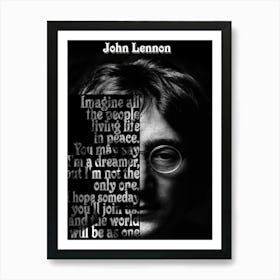 John Lennon Quotes Text Art Art Print