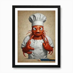 Crab Chef 1 Art Print