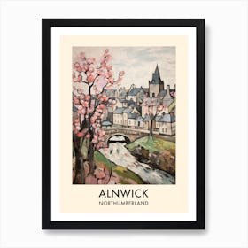 Alnwick (Northumberland) Painting 3 Travel Poster Art Print