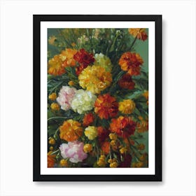 Marigold Painting 3 Flower Art Print