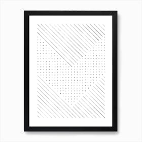 Minimalist white Pattern Art Print