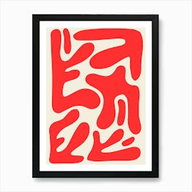 Red Abstract Art Print